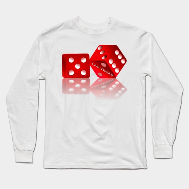 Las Vegas Dice Long Sleeve T-Shirt by Gravityx9